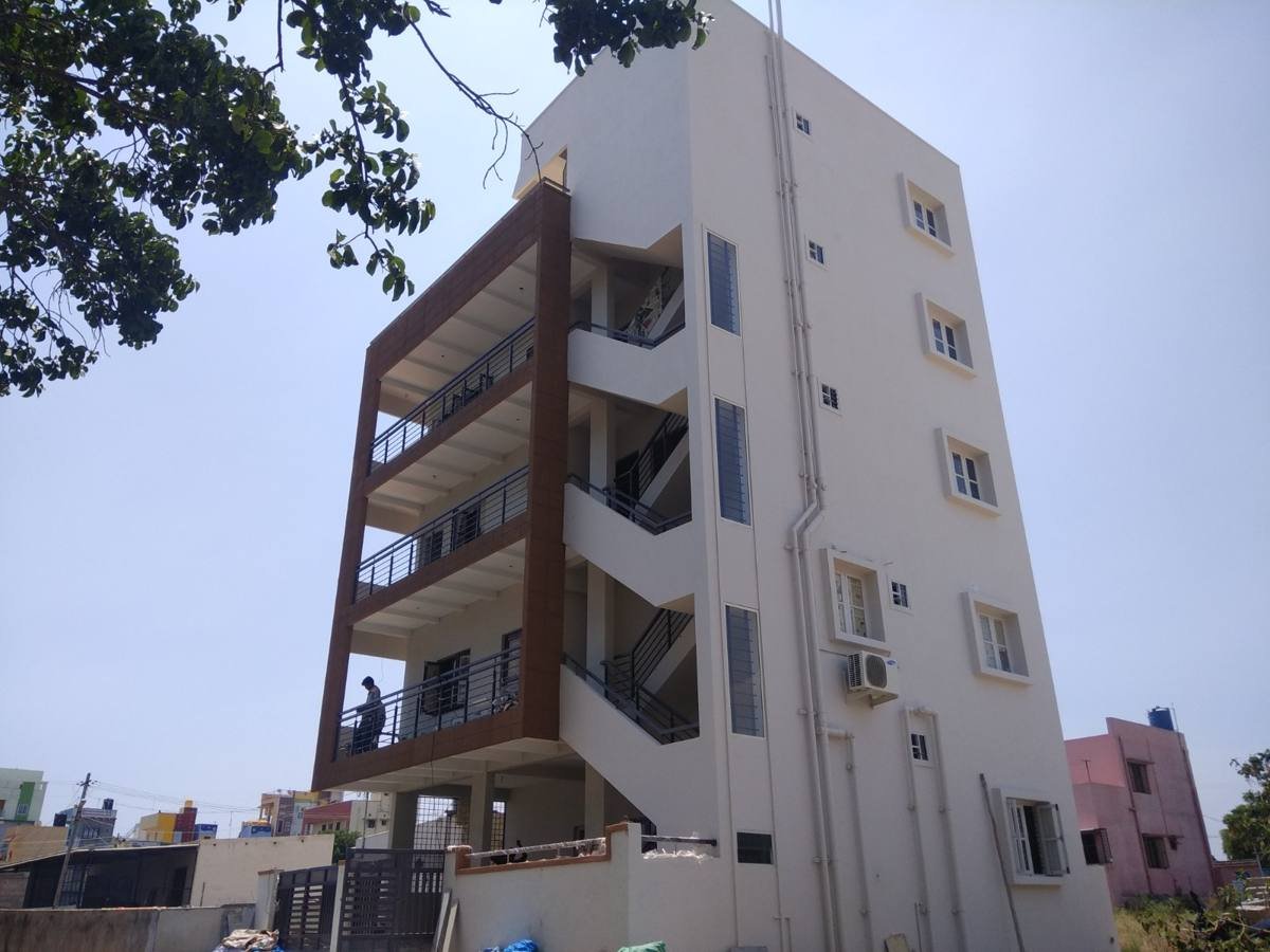 Apartment building structure complete
